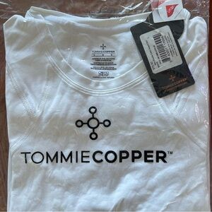 NWT Tommie Copper Shoulder Centric Support Shirt, Men’s, White, Large, orig pkg